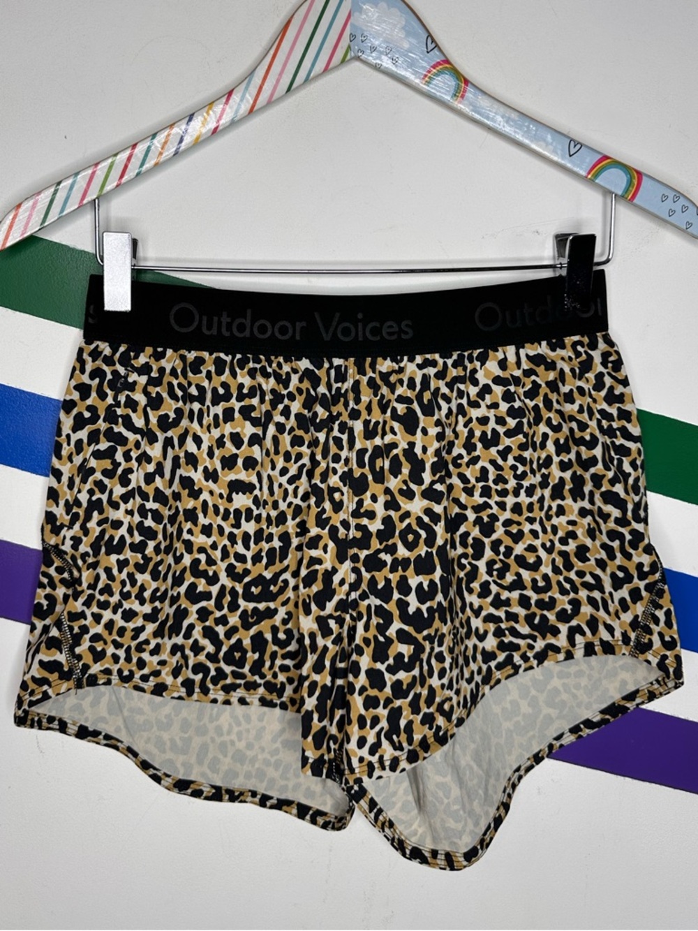 Outdoor Voices cheetah print shorts size small
